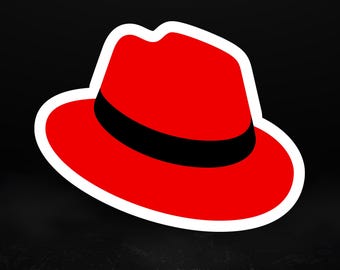 Red Hat Linux ロゴステッカー、システム管理者と開発者向け光沢ラップトップデカール、5サイズ