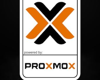 Powered by Proxmox Aufkleber - Matter Vinyl Aufkleber für Systemverwalter