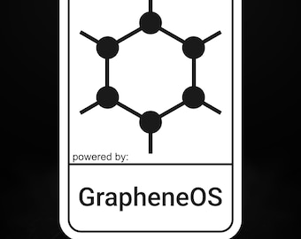 Adesivo GrapheneOS – Decalcomania in vinile opaco per la privacy dei laptop con sistema operativo Android.
