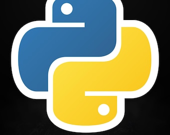 Python Logo Sticker | Matte Laptop Decal for Developers & Data Scientists,  5 Sizes
