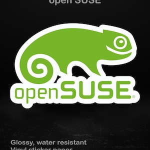 openSUSE Sticker | Linux Chameleon Logo | Sysadmin Gift | Made in Germany,  5 Sizes