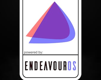 Powered by EndeavourOS – Adesivo in vinile Linux basato su Arch per sviluppatori e utenti Linux