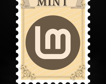 Vintage Linux Mint Stamp Sticker – Retro Open Source Decal (EST. 2006)