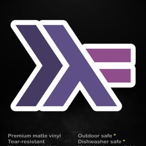 Haskell Logo – Matte Vinyl Sticker for Functional Programmers and Linux Users