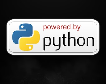 Powered by Python Sticker | Matte Vinyl Decal
