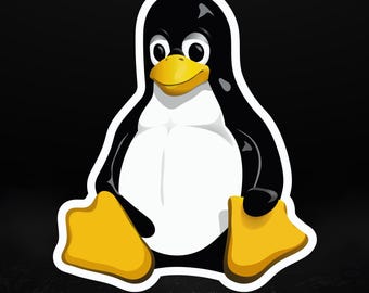 Linux Tux マスコットロゴ ビニールステッカー - 2.5 x 3 インチ