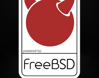 Adesivo Powered by FreeBSD – Adesivo BSD in vinile opaco per amministratori di sistema e utenti Unix
