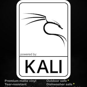Pegatina de vinilo con tecnología de Kali Linux: ciberseguridad y hacking ético