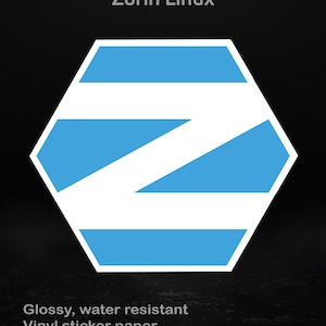 Pegatina de Zorin Linux / Logotipo moderno / Pegatina de escritorio de código abierto, 5 tamaños