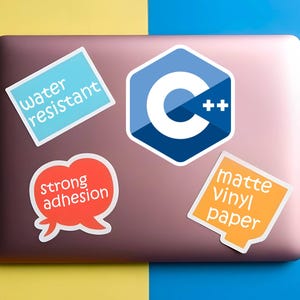 C++ Logo Sticker | Matte Laptop Decal for Developers & Engineers, 5 ...