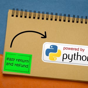 Powered by Python Sticker | Matte Vinyl Decal image 4