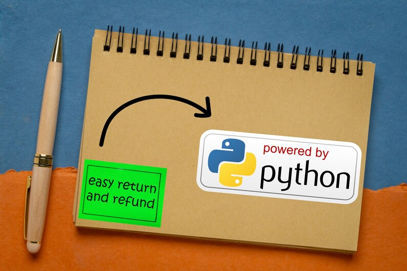 Powered by Python Sticker | Matte Vinyl Decal image 4