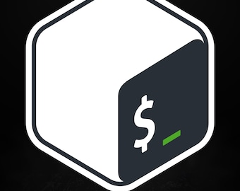 Bash Sticker | Sysadmin & Developer Gift | Open Source Laptop Sticker | Command Line Art, 5 sizes