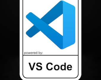 Powered by VS Code Sticker – Matte Vinyl Developer Tool