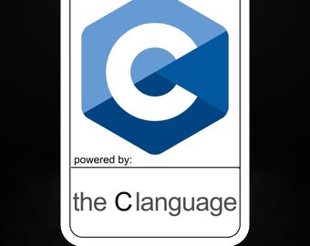C言語で動作する – 開発者向けステッカー