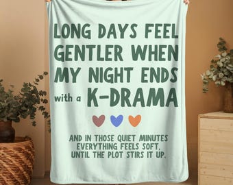 Kdrama Blanket | Korean Drama Sherpa Fleece Throw | Gift for K Drama Lover