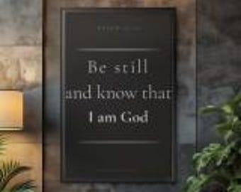 Psalm 46:10 Christian Wall Art Bundle | Prayer Room Scripture Prints | Be Still and Know Wall Decor | Instant Digital Download
