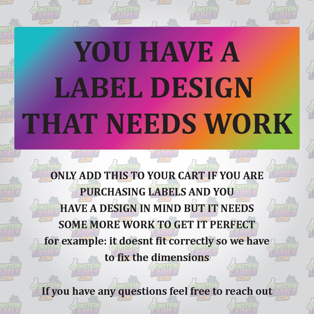You Have a Label Design That Needs Work - Etsy