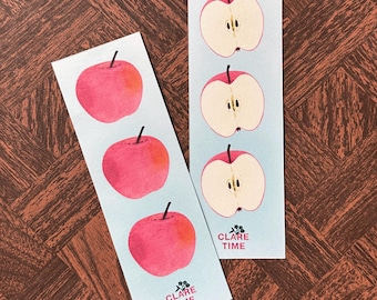 Watercolor Apple Bookmark