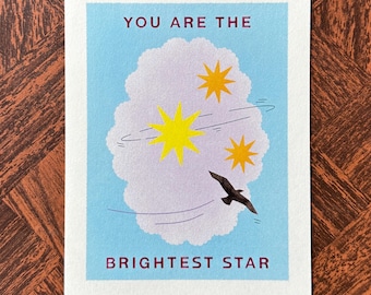 You Are The Brightest Star | Illustrated Greeting Card