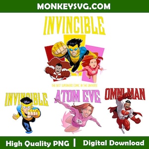 Vintage Invinvcible PNG SVG, Comic Book File Design, Invincible Shirt PNG, Superhero Clipart for Shirts, Stickers, Transparent Background