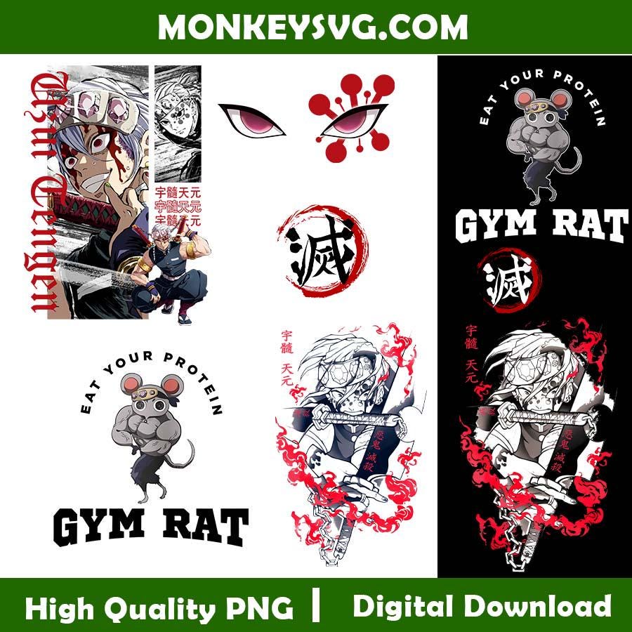Tengen Uzui Demon Slayer PNG File, T-shirt Sweatshirt Hoodie print, Kimetsu No Yaiba Tanjiro Nezuko Design PNG, Anime Digital Download