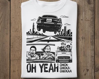 Oh Yeah Ferris Style Chicago Retro Car Tee