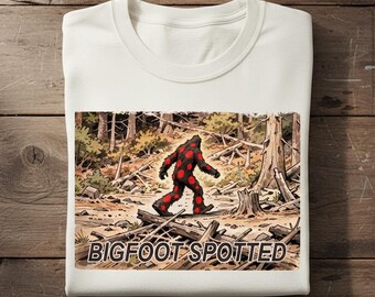 Chemise cryptide rigolote à pois Bigfoot