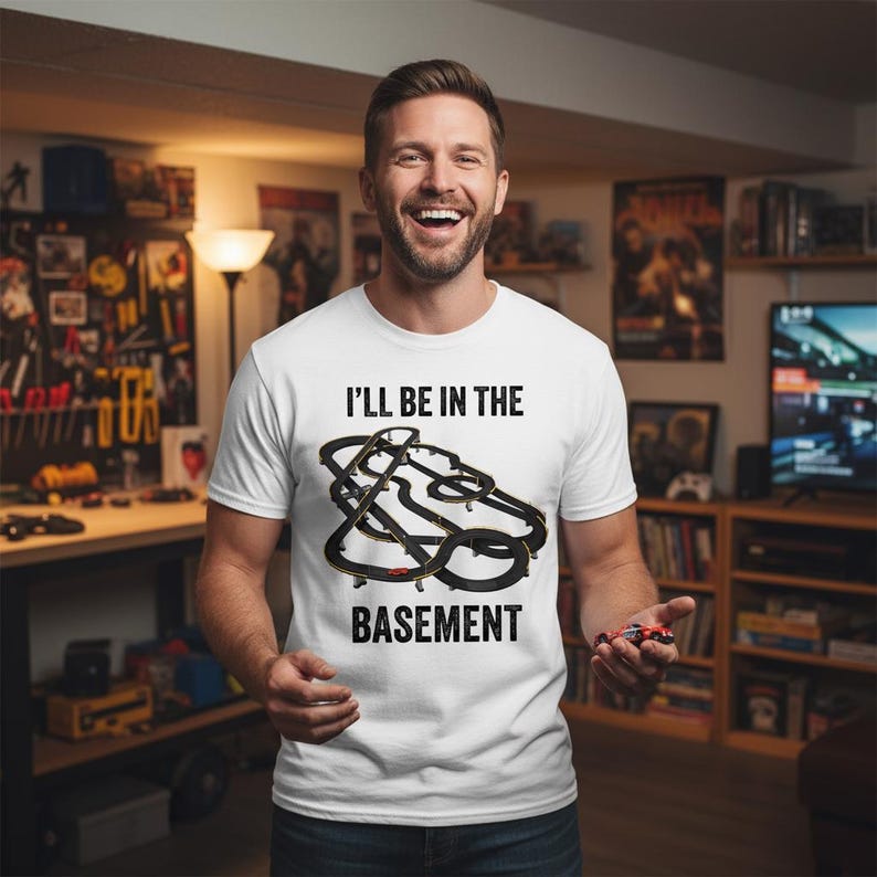 Slot Car Track T Shirt Vintage Racing Tee image 3