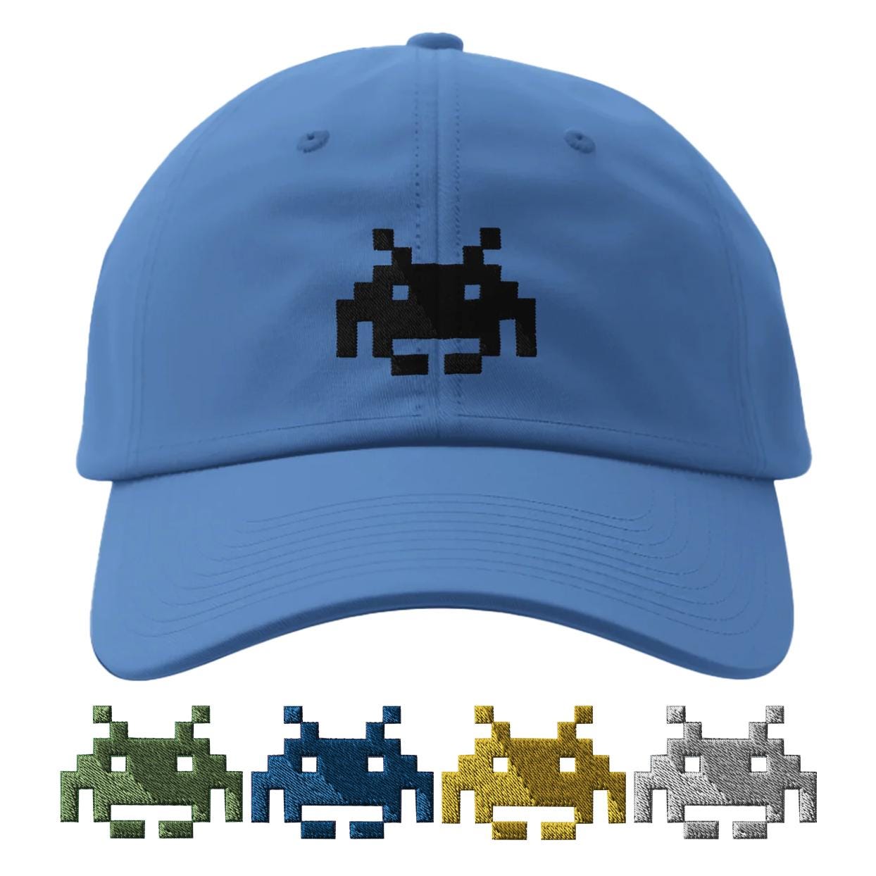 Retro Space Invader Pixel Alien Baseball Hat - Etsy