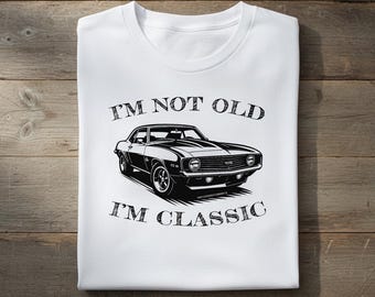 Classic Car Shirt Funny Retro Tee 1969 Chevrolet Camaro SS