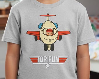 Kids Top Fun Shirt Retro Airplane Tee
