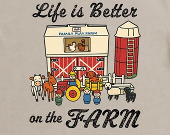 Farm Life Shirt Retro Toy Style Tee