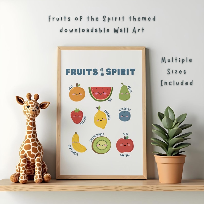 Fruits of the Spirit Wall Art for Kids – Christian Printable - Etsy