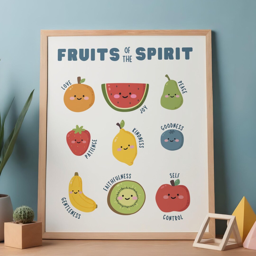 Fruits of the Spirit Wall Art for Kids – Christian Printable - Etsy