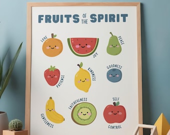 Fruits of the Spirit Wall Art for Kids – Christian Printable