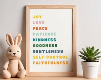 Fruits of the Spirit Wall Art for Kids – Christian Printable