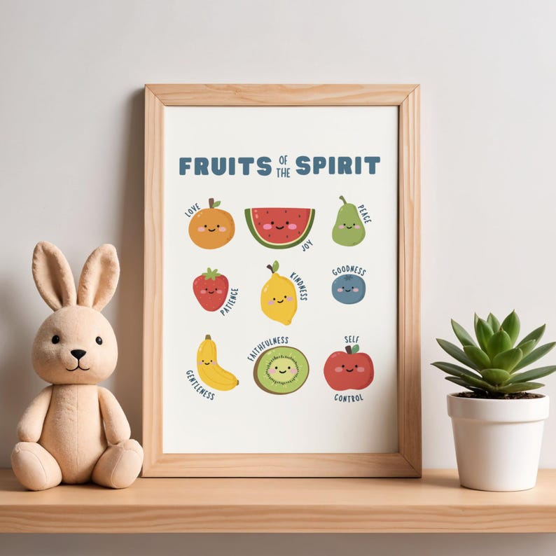 Fruits of the Spirit Wall Art for Kids – Christian Printable - Etsy
