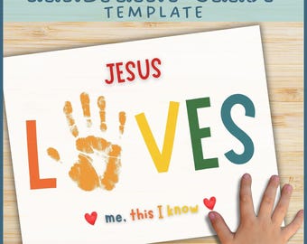 Jesus Loves Me Handprint Craft – Christian Printable