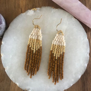 Beaded Fringe Earrings