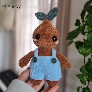 Sprout the Tiny Gardener - Digital PDF Crochet Pattern