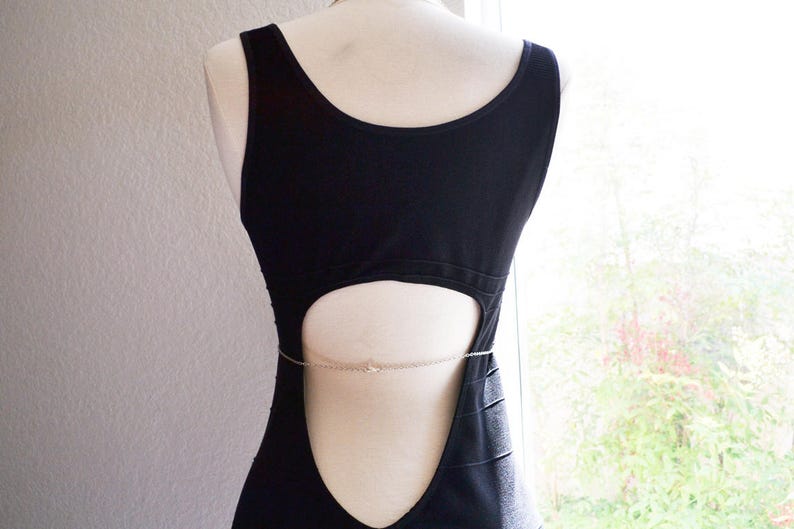 Silver Geometric Body Chain Bralette image 3