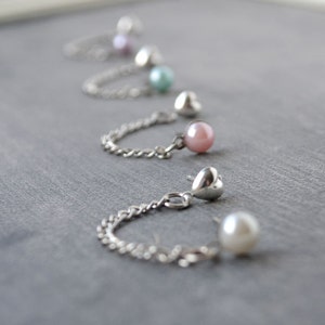 Pearl Double Lobe Pierce Earrings (Set of 2)