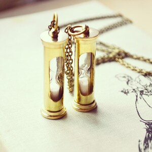 Sands of Time - Brass Hourglass Necklace