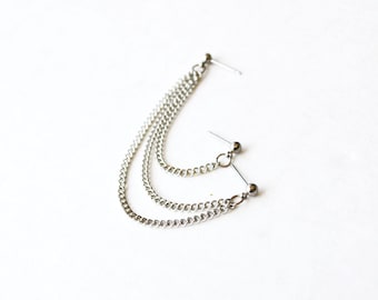 Silver Multi-Pierce Cartilage Earring (Single-Side)
