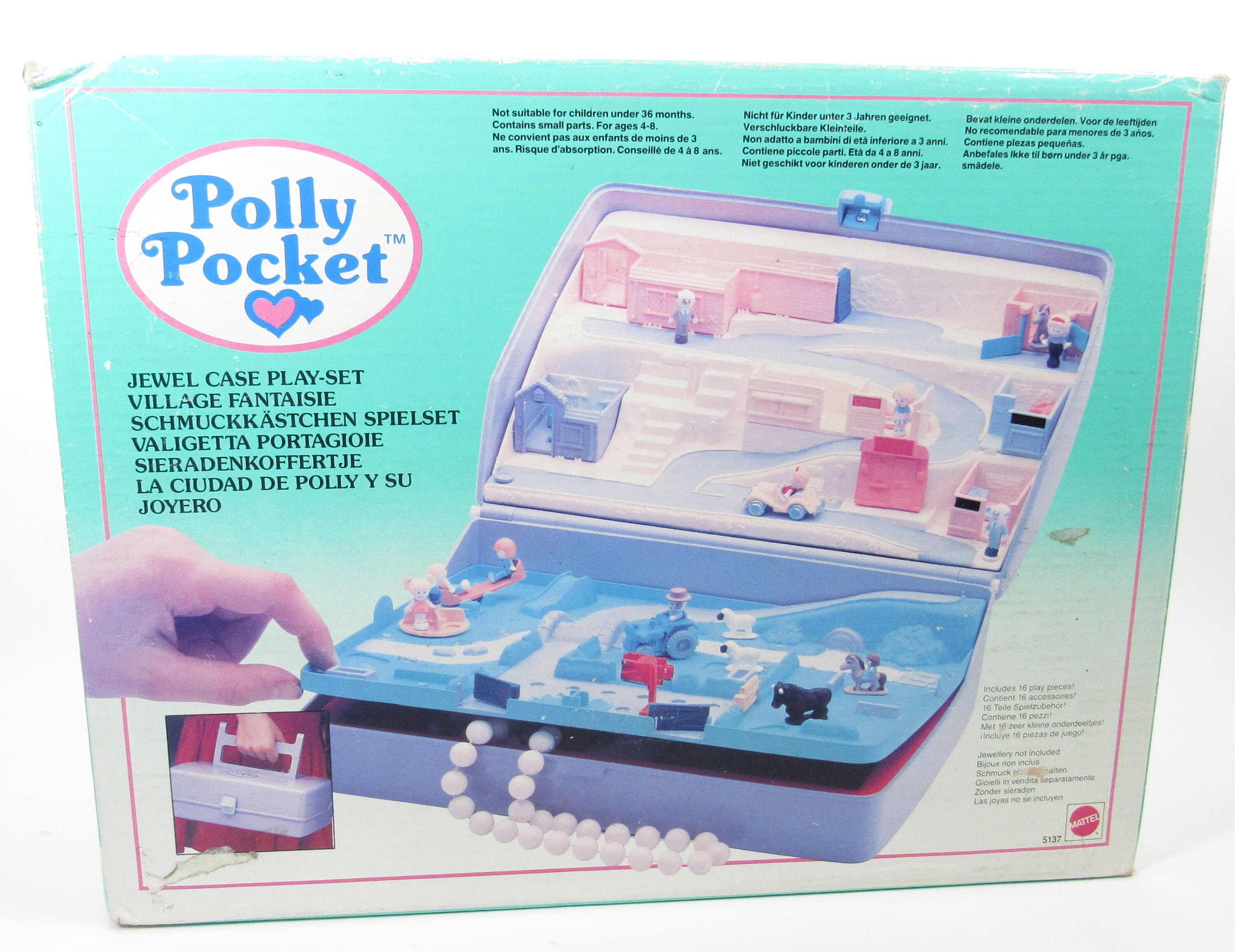 1989 Vintage Polly Pocket RARE Farm Jewel Case con Dolls & - Etsy Italia
