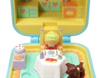 Polly pocket rond 50's Diner bague ring incomplet 1991 bluebird