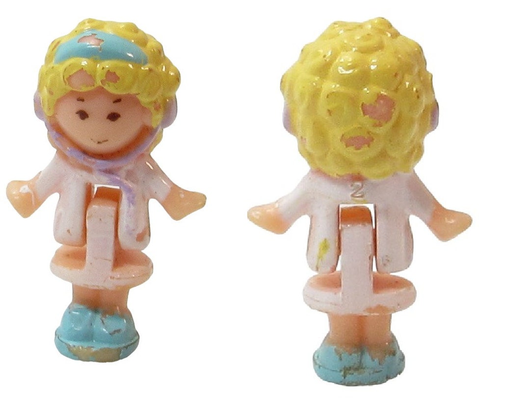 Figurine Polly Pocket Bluebird Christmas 1989 - Tenue Rouge Vintage