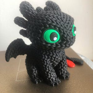 Tandlös drake fanart _ STL-figur _ Stickad virkning _ 3D-utskrift