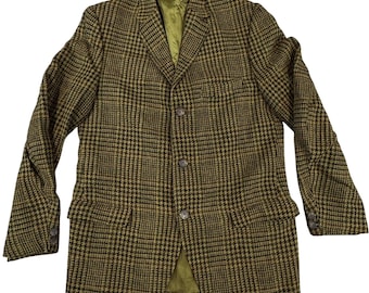 Vintage Westcott By K&A Mens Houndstooth Blazer Jacket Notch Lapel Pockets USA